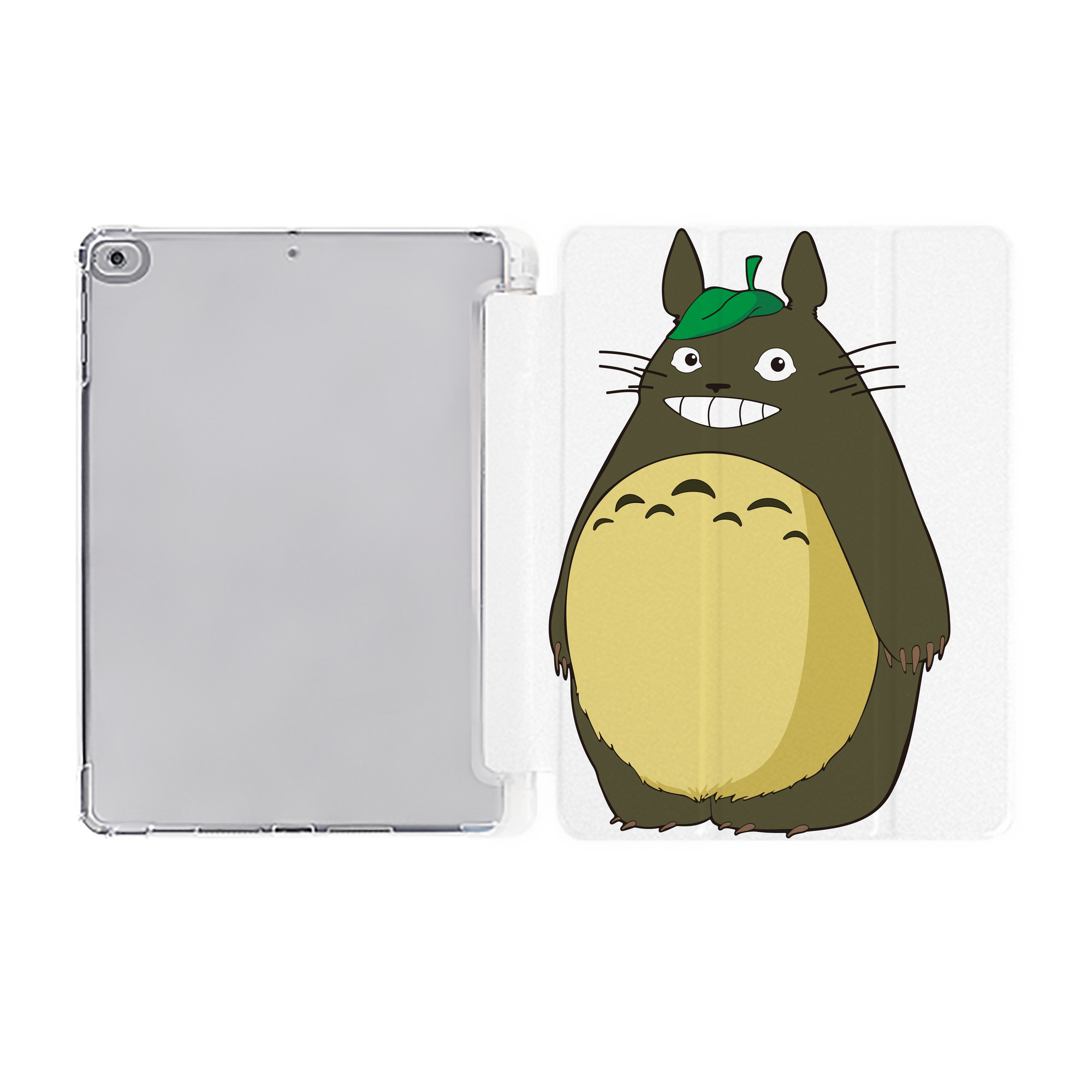 （画像用） となりのトトロ 草壁メイ 草壁サツキ My Neighbor Totoro Satsuki Kusakabe Mei Kusakabe IPad ケース ペン収納付き 三つ折りスタンド PUレザー×シリコン 対応機種9.5/10.5/10.9インチ